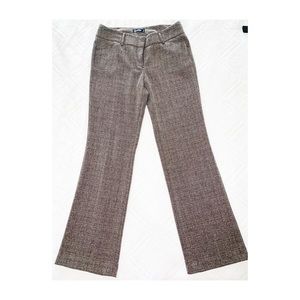NY & Company 7th Ave. Slacks Brown Tweed 10 Tall